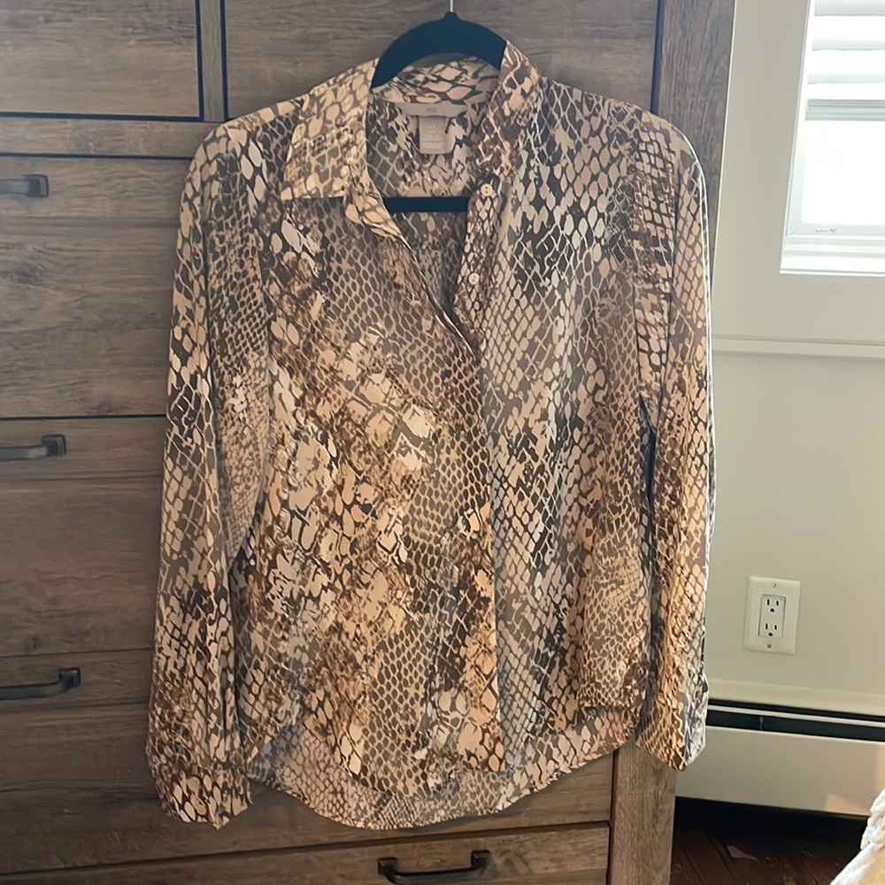 Snakeskin print blouse